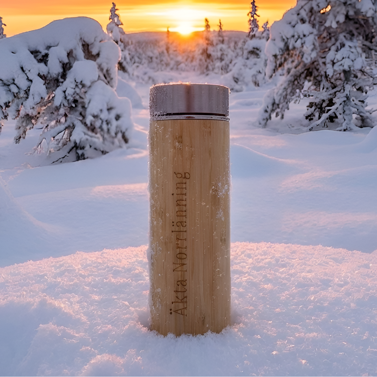Äkta Norrlänning - Vattenflaska | Termos Trä 500ml