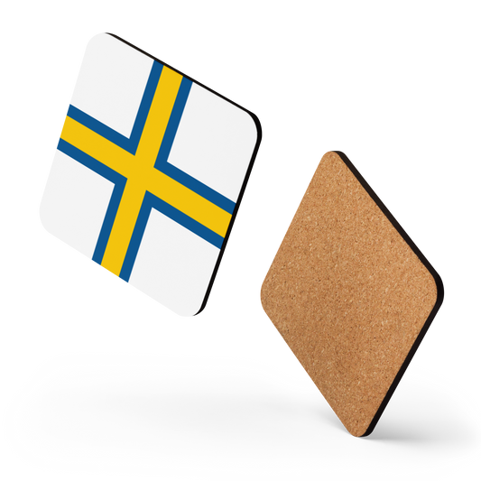 Norrländsk Flagga 1 Glasunderlägg Kork