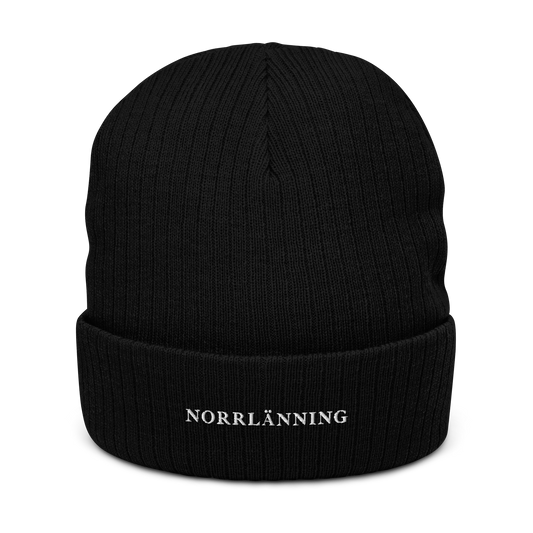 Äkta Norrlänning Huvva Mössa Ribbstickad