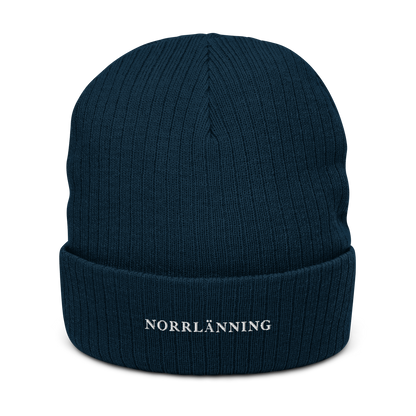 Äkta Norrlänning Huvva Mössa Ribbstickad